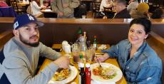 Couple enjoying breakfast at Butterfield's Pancake House & Restaurant in Oak Brook Terrace