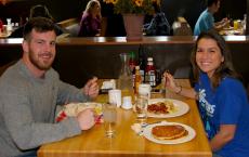 Couple enjoying breakfast at Butterfield's Pancake House & Restaurant in Oak Brook Terrace