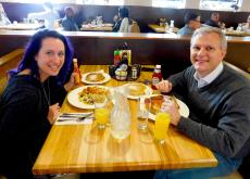 Couple enjoying breakfast at Butterfield's Pancake House & Restaurant in Oak Brook Terrace