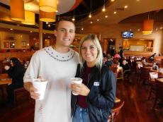 Couple enjoying breakfast at Butterfield's Pancake House & Restaurant in Northbrook