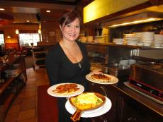 Friendly server at Cary's Family Restaurant in Cary