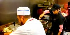 Hard working kitchen crew at Charkie's Restaurant in Carol Stream