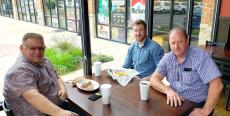 Loyal customers enjoying lunch at Charkie's Restaurant in Carol Stream