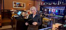 Friendly server at Chicago Prime Italian Restaurant in Schaumburg