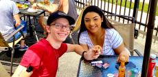 Couple enjoying lunch at Christy's Restaurant & Pancake House in Wood Dale