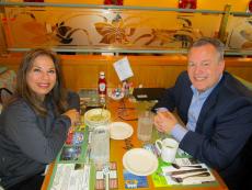 Couple enjoying lunch at Christy's Restaurant & Pancake House in Wood Dale