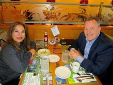 Couple enjoying lunch at Christy's Restaurant & Pancake House in Wood Dale