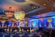 Beautifully decorated ballroom at Concorde Banquets in Kildeer