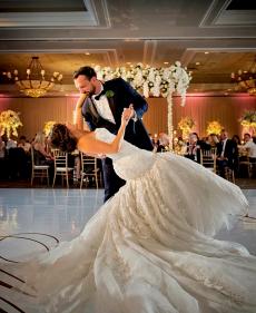 Bride and groom enjoying their wedding day at Concorde Banquets in Kildeer