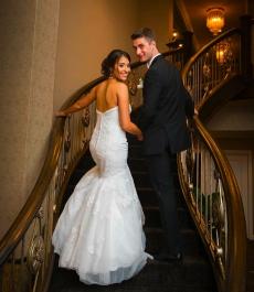 Newlyweds enjoying their wedding day at Concorde Banquets in Kildeer