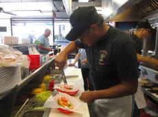 Hard working staff at Craving Gyros in Lake Zurich