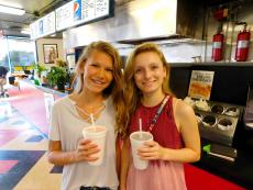 Friends enjoying lunch at Craving Gyros in Lake Zurich