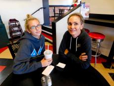 Mom and daughter enjoying lunch at Craving Gyros in Lake Zurich