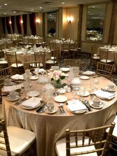 Decorated ballroom at D'Andrea Banquets & Conference Center in Crystal Lake