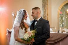 Wedding day celebration at D'Andrea Banquets & Conference Center in Crystal Lake