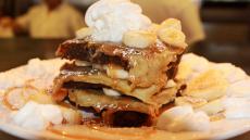 The bananas foster french toast at Dino's Cafe in Bloomingdale