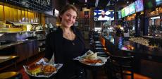 Friendly server at Draft Picks Sports Bar in Naperville