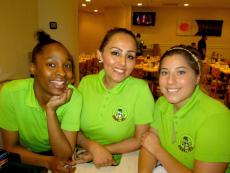 Friendly servers at Eggs Inc. Cafe in Chicago