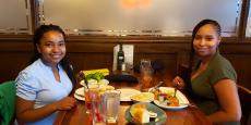 Family enjoying lunch at Ellwood Steak and Fish House in DeKalb