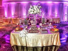 Beautifully decorated ballroom at Empress Banquets in Addison