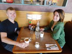 Customers enjoying coffee at Butterfield's Restaurant in Naperville