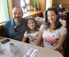 Family ready to order at Bentley's Pancake House and Restaurant
