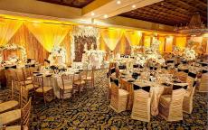 Beautifully decorated ballroom at Fountain Blue Banquets & Conference Center in Des Plaines