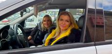 Happy drive-thru customers at Franksville Restaurant in Chicago