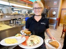 Friendly server at Georgie V's Pancakes & more in Northbrook 