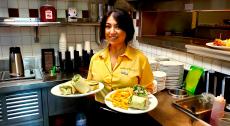 Friendly server at Golden Brunch Restaurant in Arlington Heights