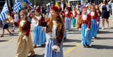 Young participants at the Greek Independence Day Parade in Chicago