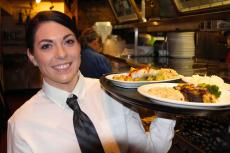 Friendly server at Jimmy's Charhouse in Libertyville