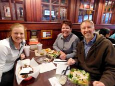 Family enjoying dinner at Kosta's Gyros in Algonquin