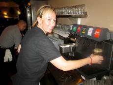 Friendly server at Maxfield's Pancake House in Schaumburg