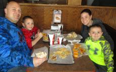 Family enjoying lunch at Billy Boy's Restaurant in Chicago Ridge