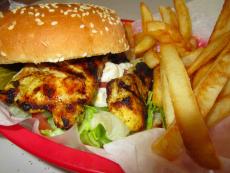 The grilled chicken sandwich at Nick's Drive-In Restaurant in Chicago