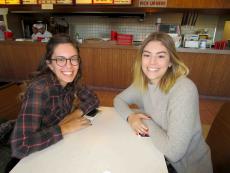 Friends enjoying lunch at Nick's Drive-In Restaurant in Chicago