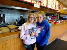 Friends enjoying lunch at Nick's Drive-In Restaurant in Chicago