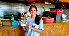 Loyal carryout customer at Nick's Drive In Restaurant in Chicago