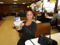 Customer waiting for carryout at Nick's Drive In Restaurant in Chicago 