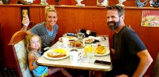 Family enjoying breakfast at Niko's Breakfast Club in Romeoville