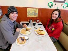 Friends enjoying lunch at Niko's Breakfast Club in Romeoville