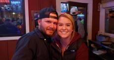 Couple enjoying dinner at Niko's Red Mill Tavern in Woodstock