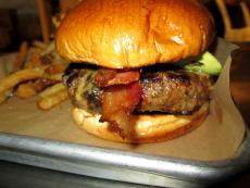 Hearty bacon burger at North Branch Pizza & Burger Company in Glenview