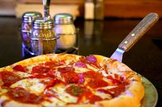 The famous pizza at North Branch Pizza & Burger Company in Glenview