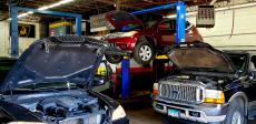 Busy repair shop at Oak Lawn Auto in Oak Lawn