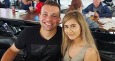 Couple enjoying the Oak Lawn Greek Fest at St. Nicholas Greek Orthodox Church