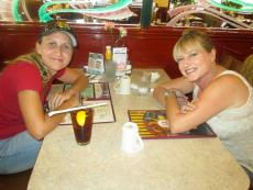 Friends enjoying breakfast at Omega Restaurant & Pancake House in Downers Grove