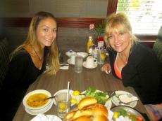 Friends enjoying dinner at the newly renovated Omega Restaurant & Pancake House in Schaumburg