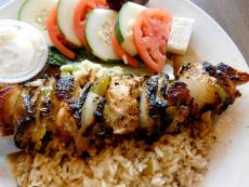 The Athenian Style Chicken Kabob at Omega Restaurant & Pancake House in Schaumburg